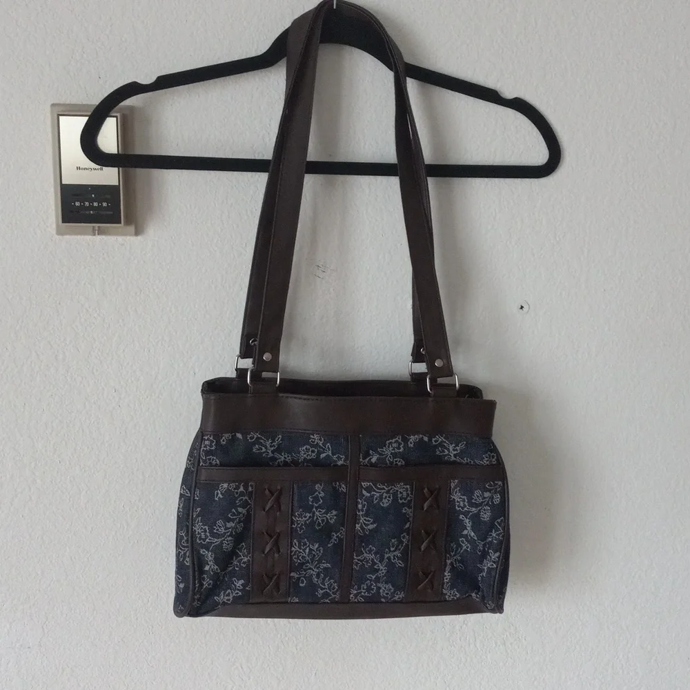 Gold Coast Denim Floral Purse